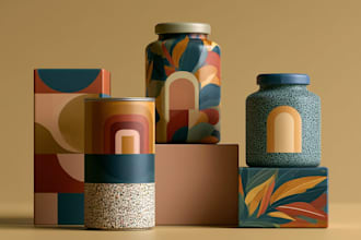 create professional packaging mockup and label design