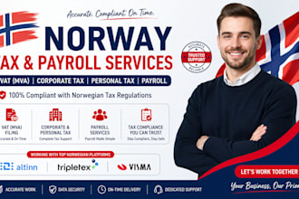 do norway vat mva corporate personal tax payroll in altinn tripletex vism