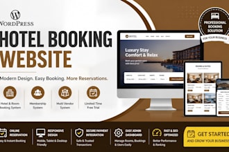 create a professional hotel booking website with wordpress