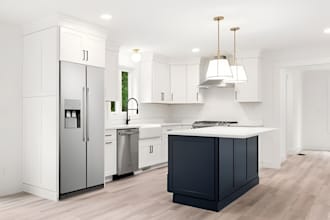 design kitchen layout and realistic 3d render in 2020 design