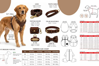 create pet accessories tech pack, pet harness, cat and dog wear design
