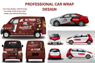 design a professional car wrap, van wrap, truck wrap and vehicle branding