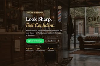 build a modern one page website with ai generated visuals