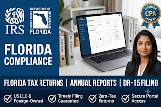 file your florida tax return, dr 15 sales tax, and annual report