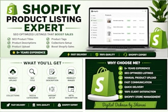 upload and optimize shopify product listings