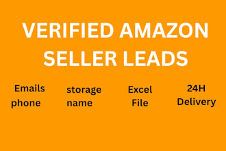 provide verified amazon seller leads and contact data