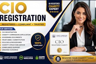 register UK cio charity, charity commission application and compliance