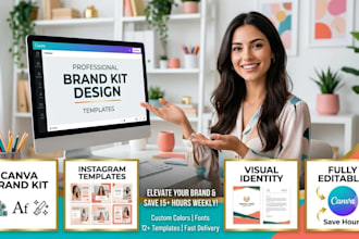 design a professional canva brand kit and editable templates