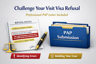 prepare a pap letter for your visit visa refusal challenge