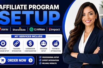 set up awin, shareasale, cj affiliate and impact affiliate program