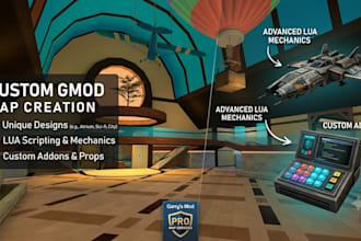 create a custom garrys mod map for gmod with lua scripting and addons