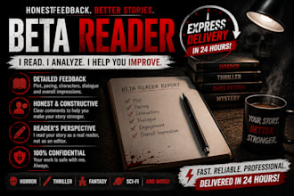 beta read your story with 24h express delivery