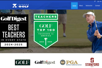 design wix golf instructor website golf coach website lpga golf coach website