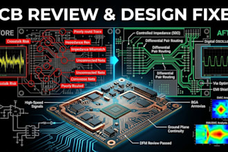 review pcb, fix design errors and improve signal integrity