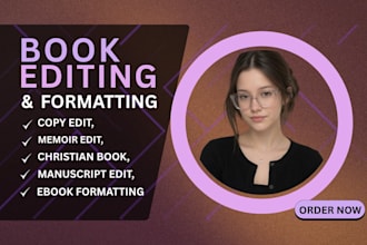 professionally format, copyedit your manuscript, christian ebook and memoir