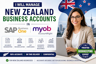 manage new zealand business accounts in sap business one and myob accountright