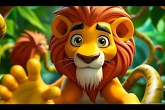 produce viral 3d kids animation nursery rhyme kids learning video in pixar style