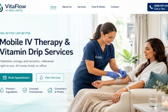 design wix iv hydration website iv therapy vitamin drip website