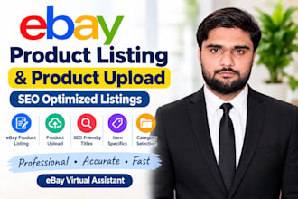 do ebay product listing, and product upload, with ebay SEO