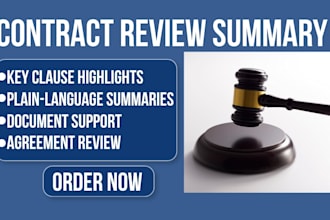 prepare a clear contract review summary in plain english