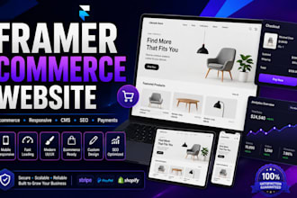 build framer commerce website, framer ecommerce store design and development