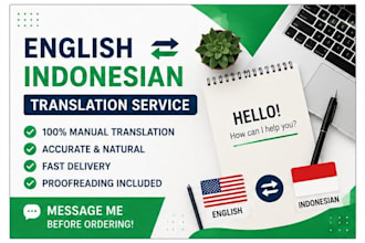 translate english to indonesian and indonesian to english manually