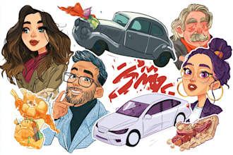 create costumized cartoon illustration