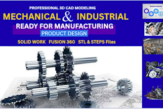 do professional cad modeling for mechanical and industrial design
