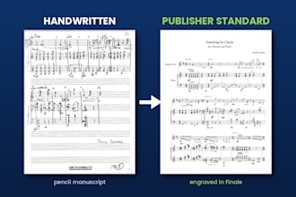 engrave your music into publisher standard sheet music and scores