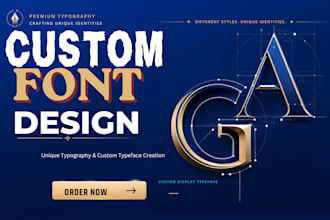 design custom font  typography lettering and font design