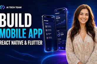 build mobile app in react native and flutter