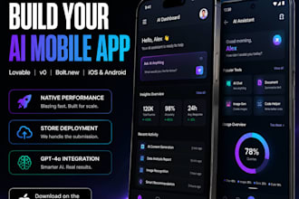 develop a custom ai mobile app using lovable manus base44 v0 replit claude ai