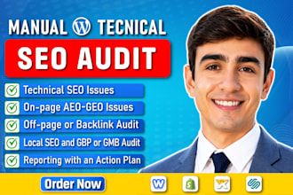 do a manual wordpress technical SEO audit with an action plan