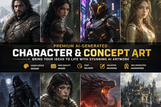 create stunning ai generated character art and concept art
