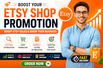do etsy shop promotion, boost etsy sales, and etsy product listing