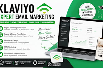 klaviyo expert email popup setup newsletter design signup form sms marketing