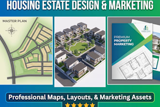 design housing estate map, residential layout, master plan, property marketing