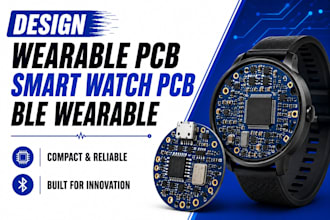 design wearable pcb, smart watch pcb, ble wearable in kicad altiium easyeda