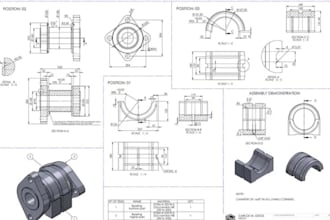 create 2d mechanical cad drafting technical shop drawings dwg dxf pdf in autocad