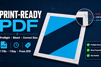 fix your PDF and prepare a print ready file with bleed
