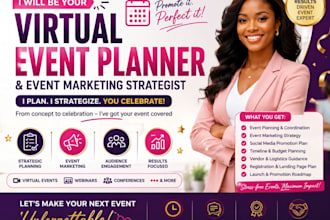 be your virtual event planner and event marketing strategist