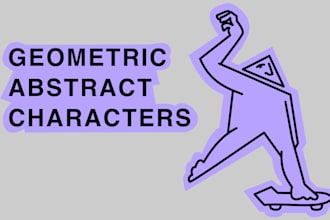 design geometric abstract characters