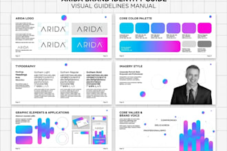 design a modern startup brand guide