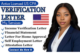 prepare CPA comfort letter CPA mortgage letter, financial statements CPA letter