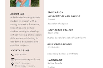 design a professional resume CV template in canva