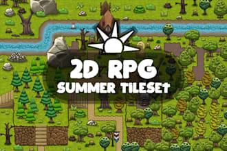 design pixel art tilesets for rpg, platformer and top down games