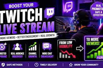 do twitch live stream promotion to increase viewers and engagement