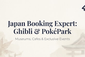 book your pokepark kanto, ghibli museum, or pokemon cafe reservation