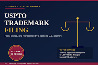 file your US trademark application with the uspto as your attorney