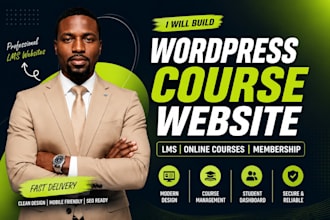 create wordpress lms and online course website with tutor lms